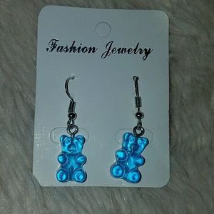 🍬NWT Blue Gummy Bear Dangle Earrings🍬